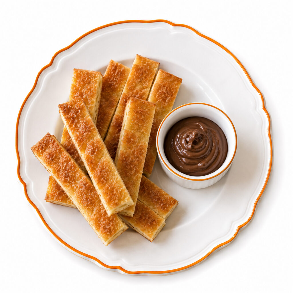 Focaccia Dolce a Strisce con Crema alle Nocciole