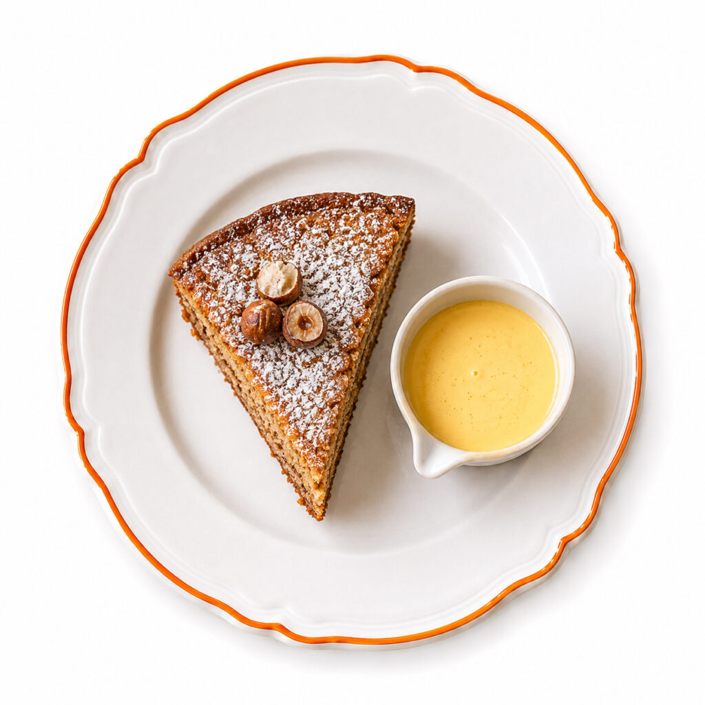 Torta di Nocciole con Zabaione Caldo