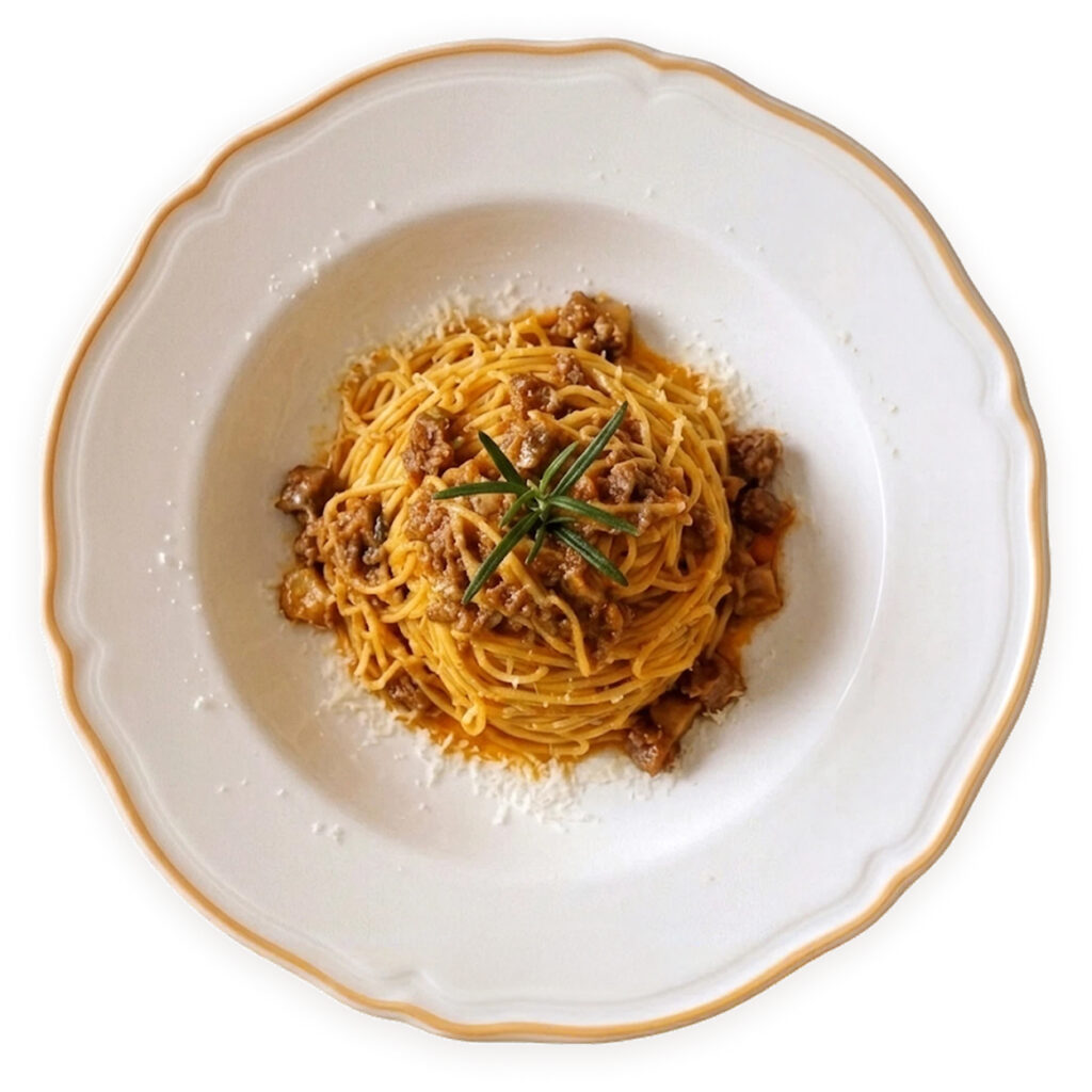 Tajarin Salsiccia e Funghi Masnà